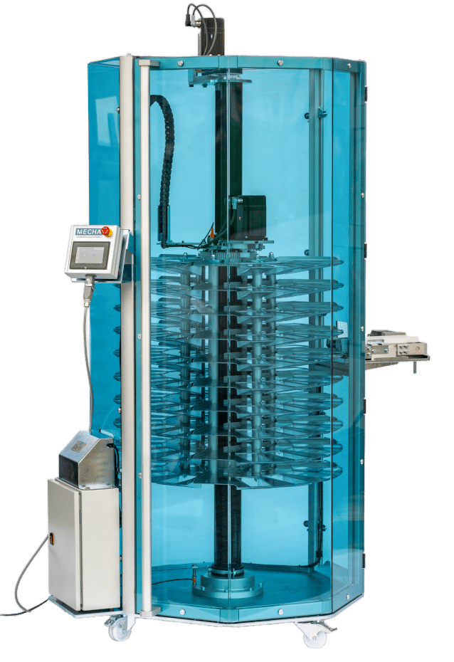 Teilespeicher MECHA DepotMax zur Automatisierung von CNC Stangen-Drehmaschinen